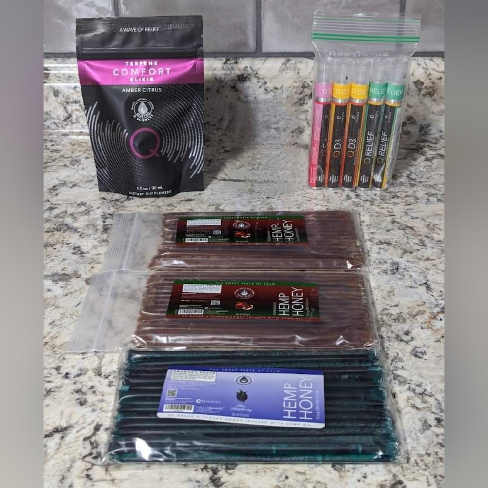 Q-Science LOT: 1 Comfort, 5 Sprays & 90 Honey Sicks